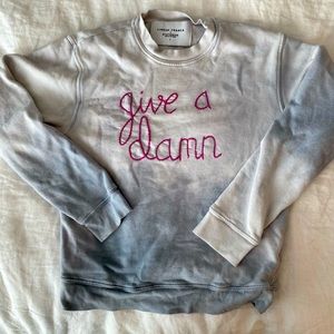 Lingua Franca x Stateside Tie Dye “Give a Damn” Sweatshirt